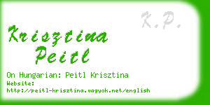 krisztina peitl business card